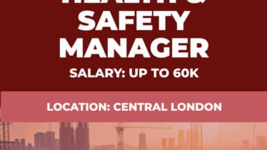 Health and Safety Manager Vacancy - Central London