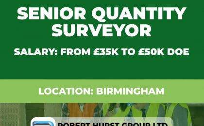 Senior Quantity Surveyor Vacancy - Birmingham
