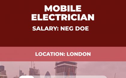 Mobile Electrician Vacancy - London