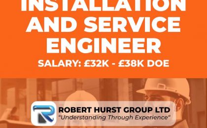 Installation and Service Engineer permanent vacancy - Birmingham UK