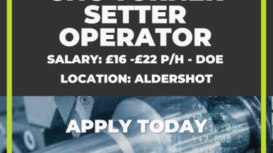 CNC Turner Setter Operator Permanent Vacancy - Aldershot Uk