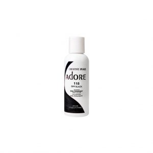 Adore Semi Permanent Hair Colour Dye - 118 Off Black 118ml