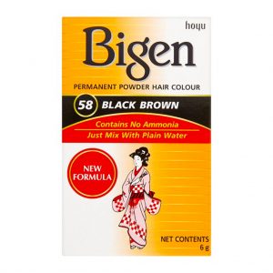 Bigen Permanent Powder Hair Colour 58 Black Brown 6g