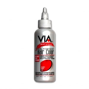 Via Natural Semi Permanent Hair Colour Ruby Red 64 118ml