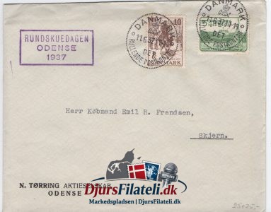 Det Rullende Postkontor - fra besøget i forbindelse med Rundskuedagen i Odense den 11/6 1937
