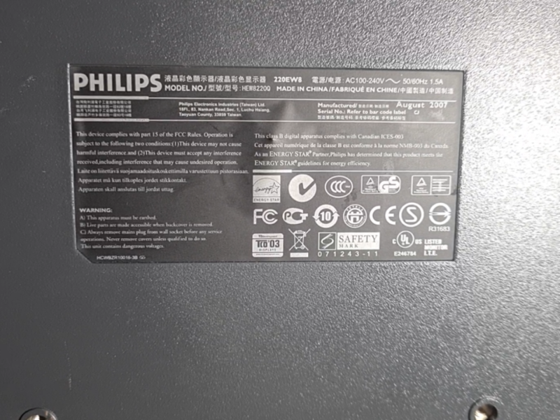 SOLGT - Phillips 220 EW 22" Monitor