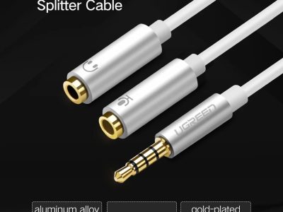 3,5 mm Jack Lydkabel Splitter Adapter Headset Mic 1 Hann til 2 Hunn