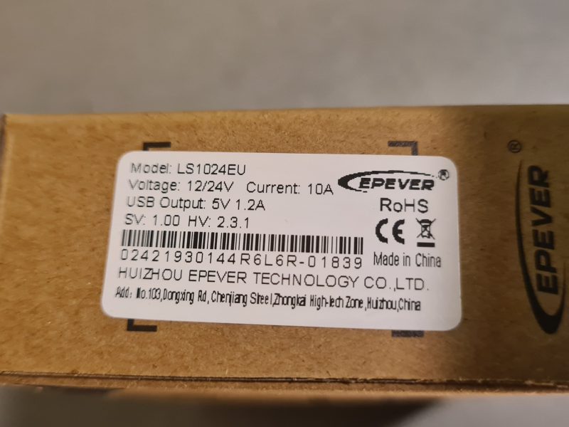 EPEVER Laderegulator 12-24V 10A