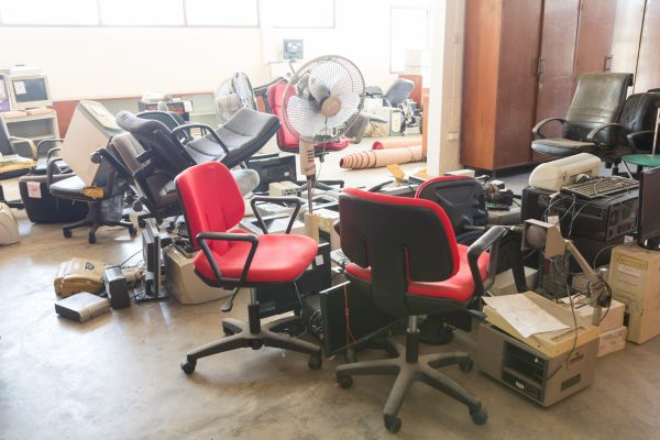 Abandoned office equipments