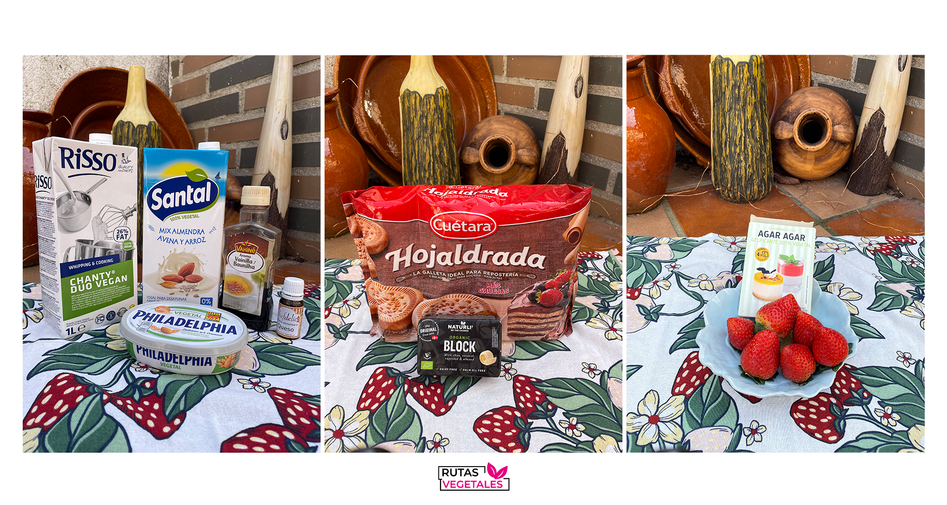 Ingredientes para tarta de queso vegana receta de rutas vegetales