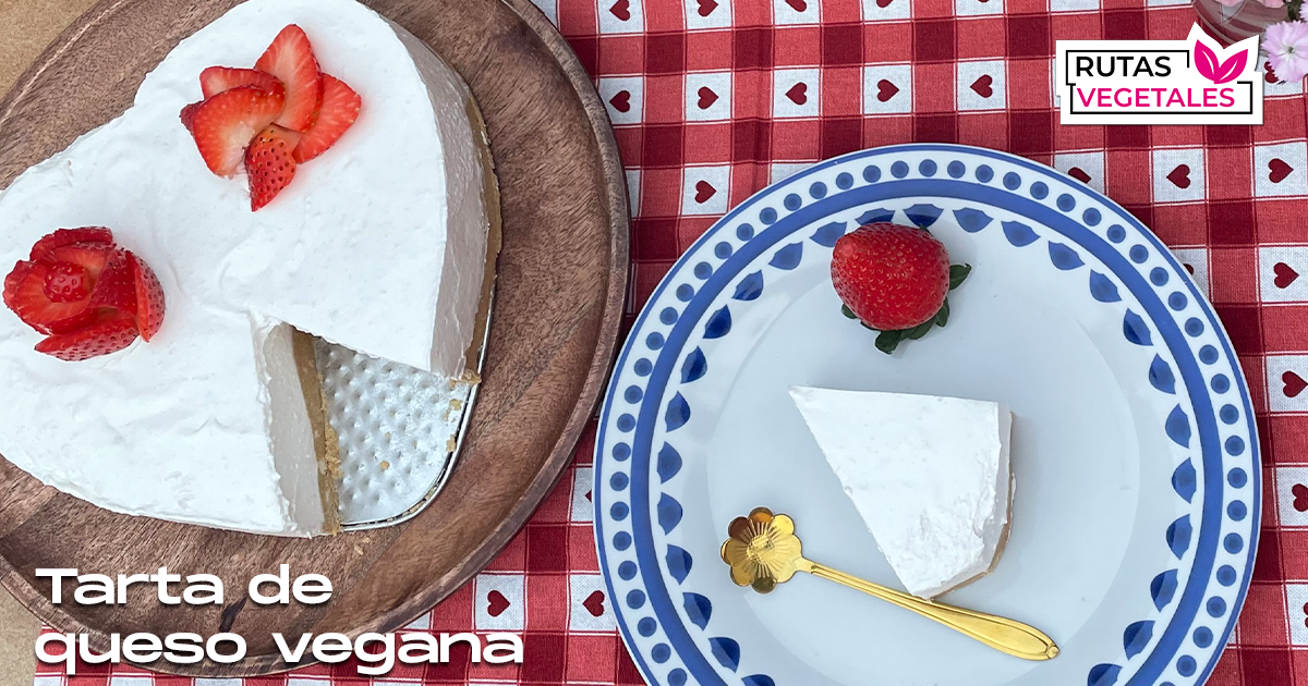 Portada entrada Tarta de queso receta vegana