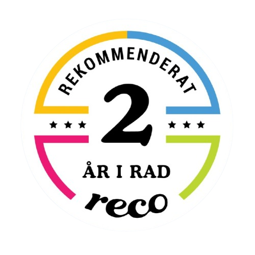 Rekommenderat 2 år i rad - Reco