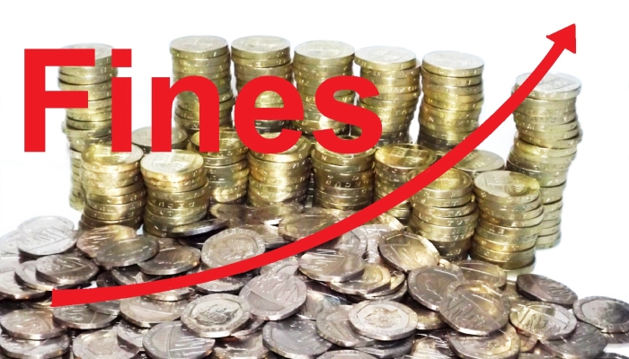 Fines are increasing Fines increasing, especially now there there are no upper limits on fines for health and safety offences.