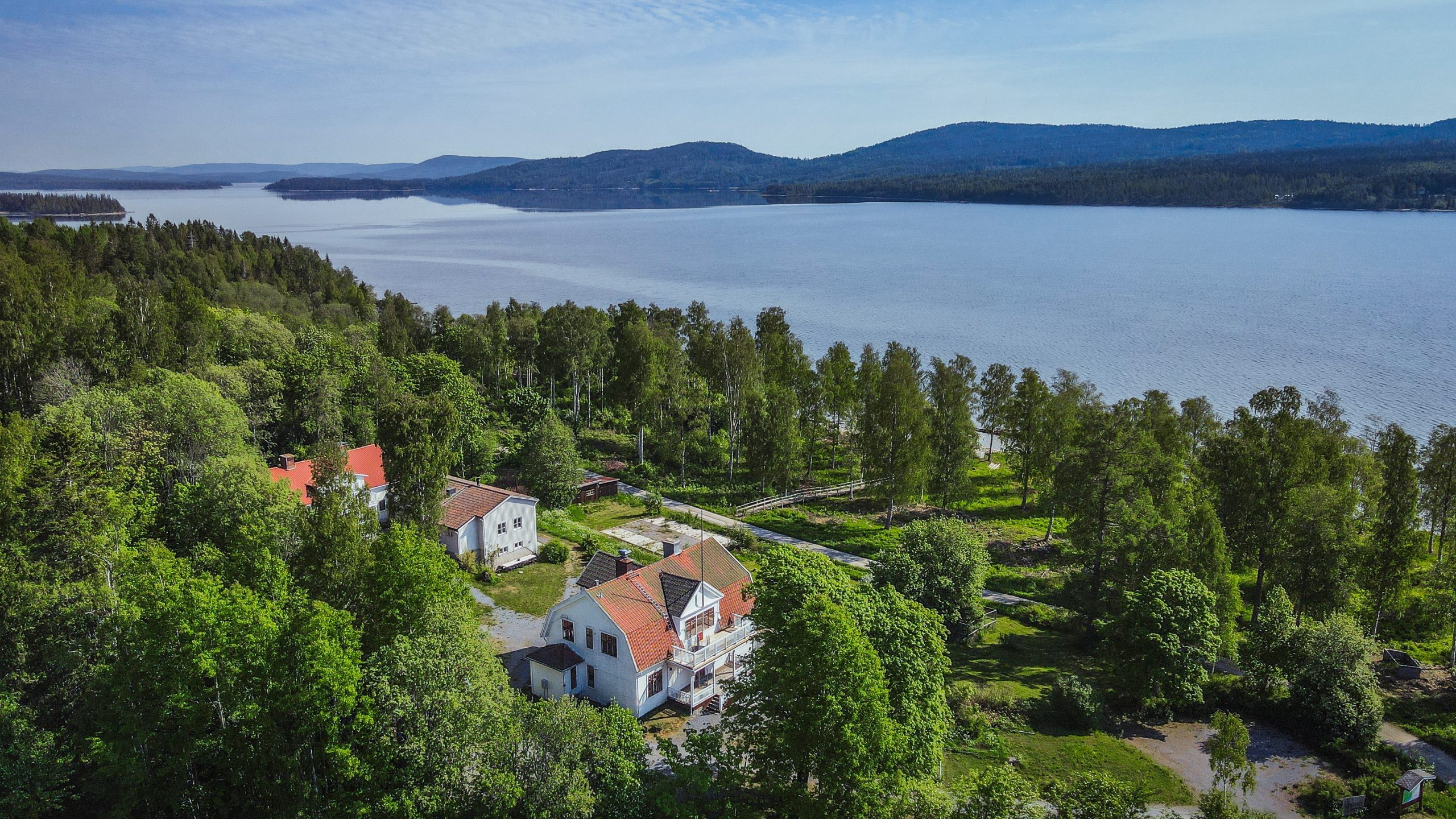 Vy över Sågverket anläggningen och Sannasundet