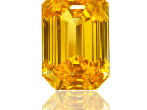 Yellow Memorial Diamond Emerald Cut 0.36 ct