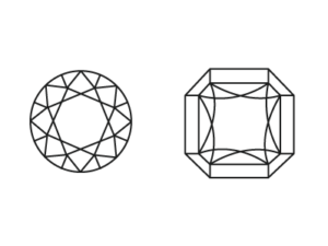 Colorless 0.5ct Diamond Round Cut and Colorless 1.5ct Diamond Radiant Cut  (80% final payment)