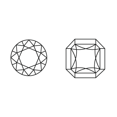 Colorless 0.5ct Diamond Round Cut and Colorless 1.5ct Diamond Radiant Cut  (80% final payment)