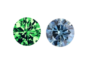 Memorial Diamonds Green 0.25ct, 0.36ct and Blue 0.25ct, 0.36ct Round Cut