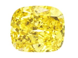 Memorial Diamonds - Yellow Cushion Cut 0.75ct, Colorless Round Cut 10x0.05ct (70% Down Payment)