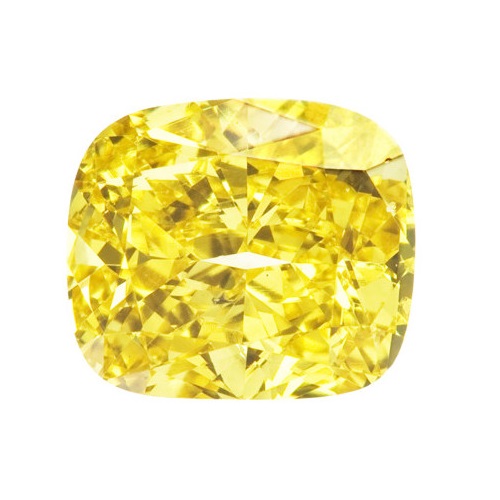 Yellow Memorial Diamond Cushion Cut 0.36ct