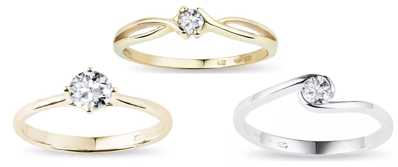 Gold Ring Settings - Yellow #10774, #10367, White #10465