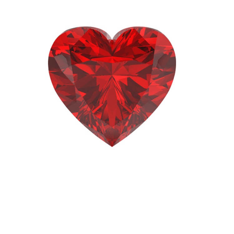Red Memorial Diamond Heart Cut 0.8ct (Down Payment)