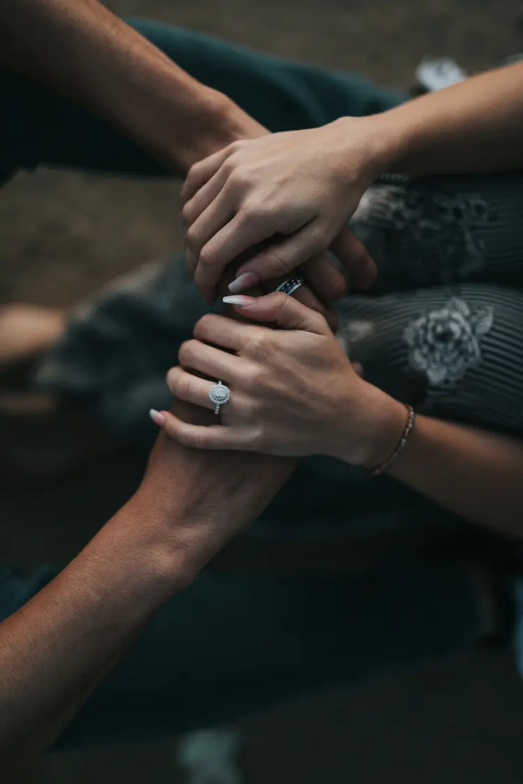 People holding hands