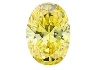Yellow Memorial Diamond Oval Cut 0.5ct, Custom Setting Featuring Moissanite (12.5% Down Payment)