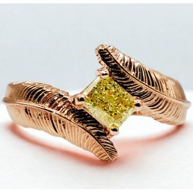 Ashes to Diamonds - Beautiful Concept Design Of A Golden Ring With A Yellow Diamond