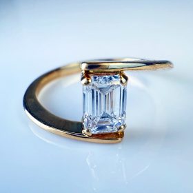 Ashes to Diamonds - Beautiful Concept Ring Setting with a Violet DIamond