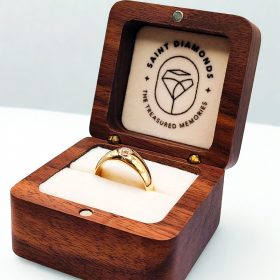 Ashes to Diamonds - Beautiful Golden Ring - A Small Colorless Diamond
