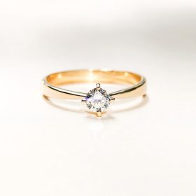 Ashes to Diamonds - Beautiful Golden Ring Design - A Colorless Diamond