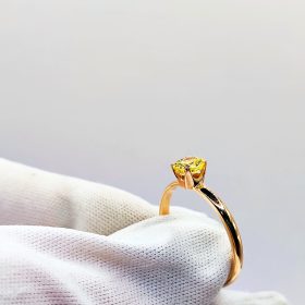 Ashes to Diamonds -  Beautiful Golden Ring Setting - Yellow Diamond