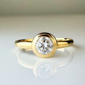 Ashes to Diamonds - Beautiful Golden Ring WIth A Tiny Colorless Diamond