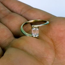 Ashes to Diamonds - Beautiful Golden Ring With A Pink Diamond