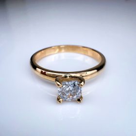 Ashes to Diamonds - Beautiful Golden Ring With a Colorless Diamond - Idea