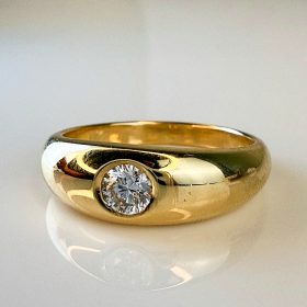 Ashes to Diamonds - Beautiful Golden Ring with a Diamond