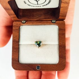 Ashes to Diamonds -  Beautiful Green Heart Shaped Diamond Design