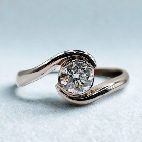 Ashes to Diamonds - Beautiful Silver Ring Design With A Colorless Diamond