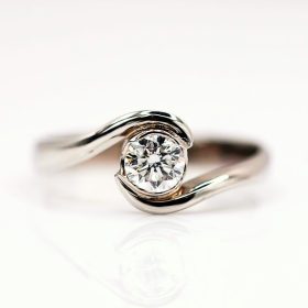 Ashes to Diamonds - Beautiful Silver Rings with a Colorless Diamond