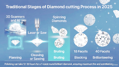 How are Diamonds Cut - A Complete Guide - 2025 - 5 Stages