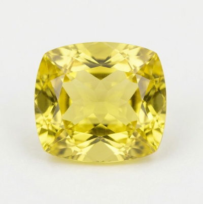 Lemon Quartz On A Gray Background