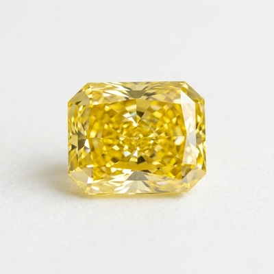 Natural Yellow Diamond On A Gray Background