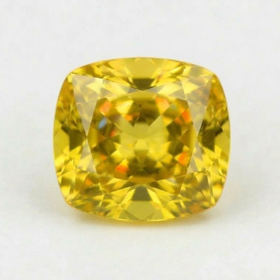 Yellow Apatite On A Gray Background