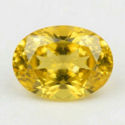 Yellow Citrine On A Gray Background