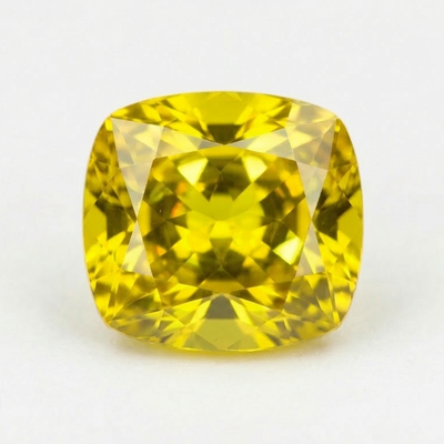 Yellow Heliodor On A Gray Background