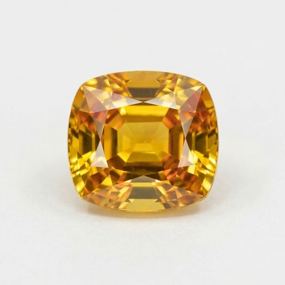 Yellow Imperial Topaz On A Gray Background