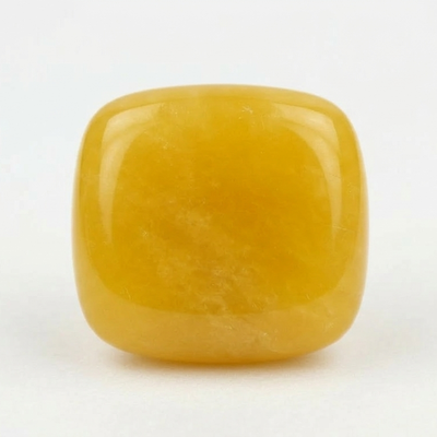 Yellow Jade On A Gray Background