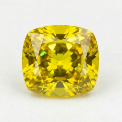 Yellow Mali Garnet On A Gray Background