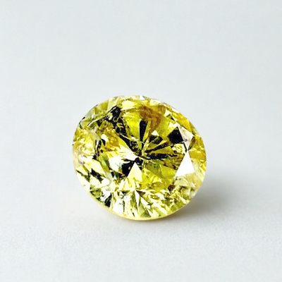 Yellow Memorial Diamond On A Gray Background